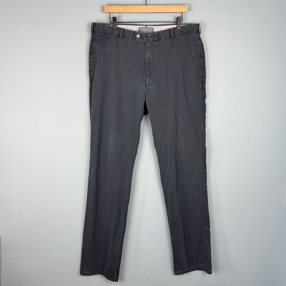 Peter Millar Raleigh Washed Blue Chino Twill Business Golf Pants Mens Size 36x34